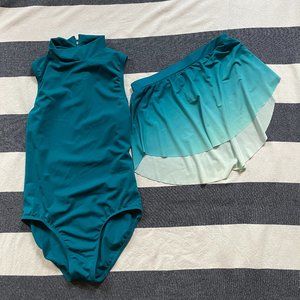 Weissmann Leotard (size: LC) & Balera Ombre Ballet Skirt (size:LC)